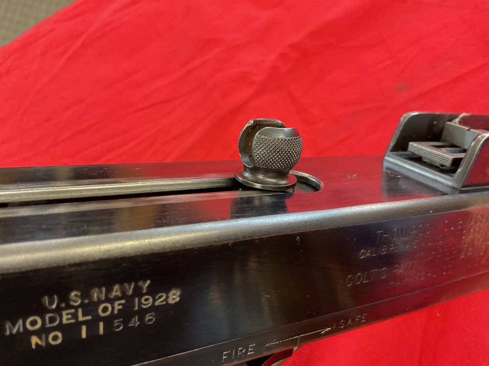 RARE COLT THOMPSON 1921 / 1928 U.S NAVY OVER STAMP MACHINEGUN NFA 45ACP -img-86