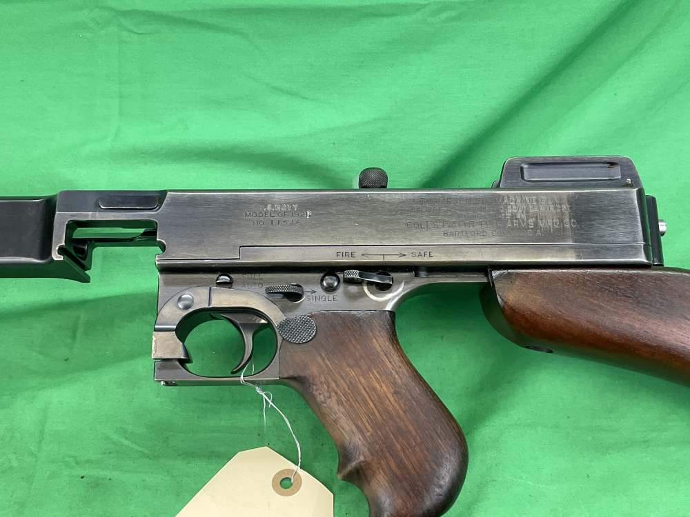 RARE COLT THOMPSON 1921 / 1928 U.S NAVY OVER STAMP MACHINEGUN NFA 45ACP -img-36