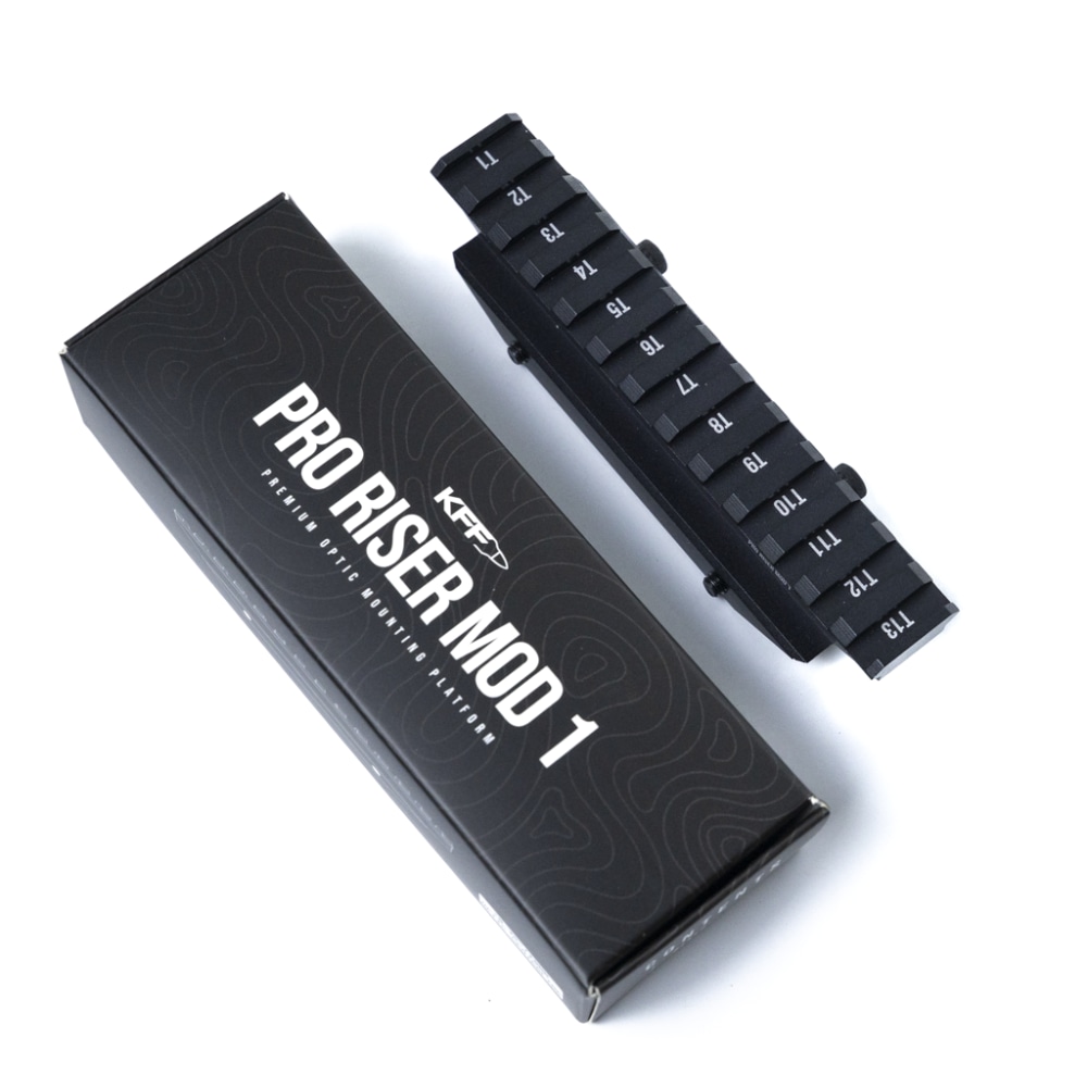 KFF Defense Pro Riser Mod 1 - Black | 7075-T6 Optics Riser-img-1
