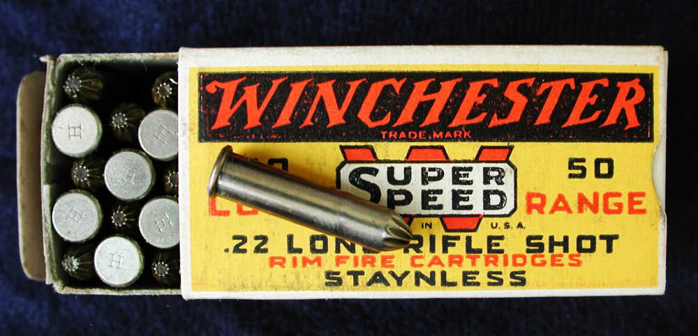 Very Rare Prewar Winchester .22 Long Rifle Rim Fire Super Speed SHOT Box-img-1