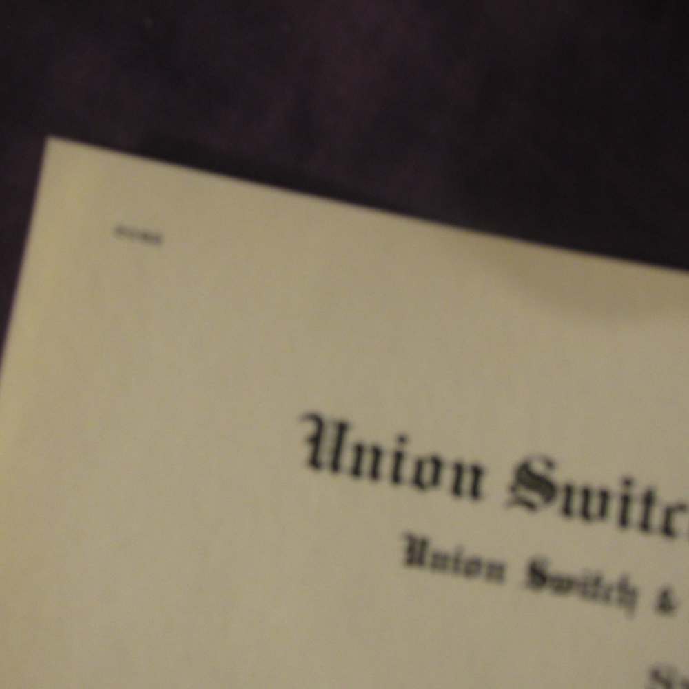 Union Switch & Signal Letter Head Paperwork-img-2