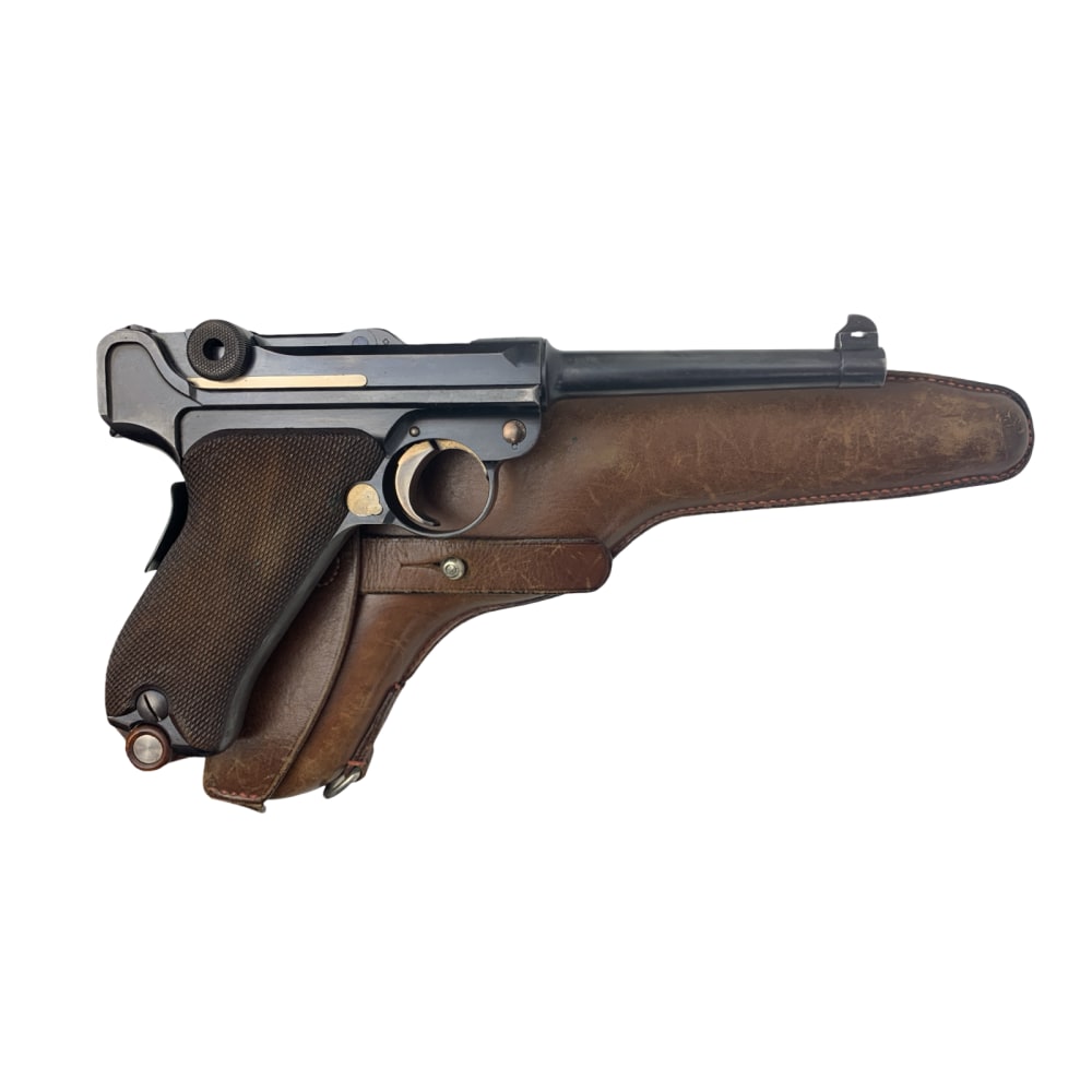 1908 DWM Luger 1900/06 Swiss Contract Pistol .30 PARA Cross over Sunburst -img-1