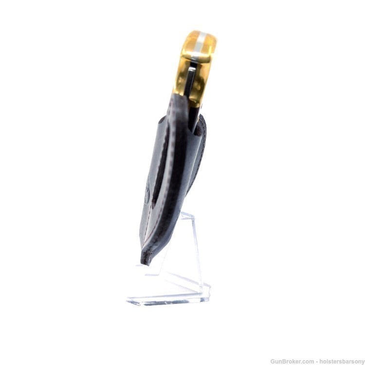 Barsony Brown Leather Folding Knife Pancake Sheath-img-2