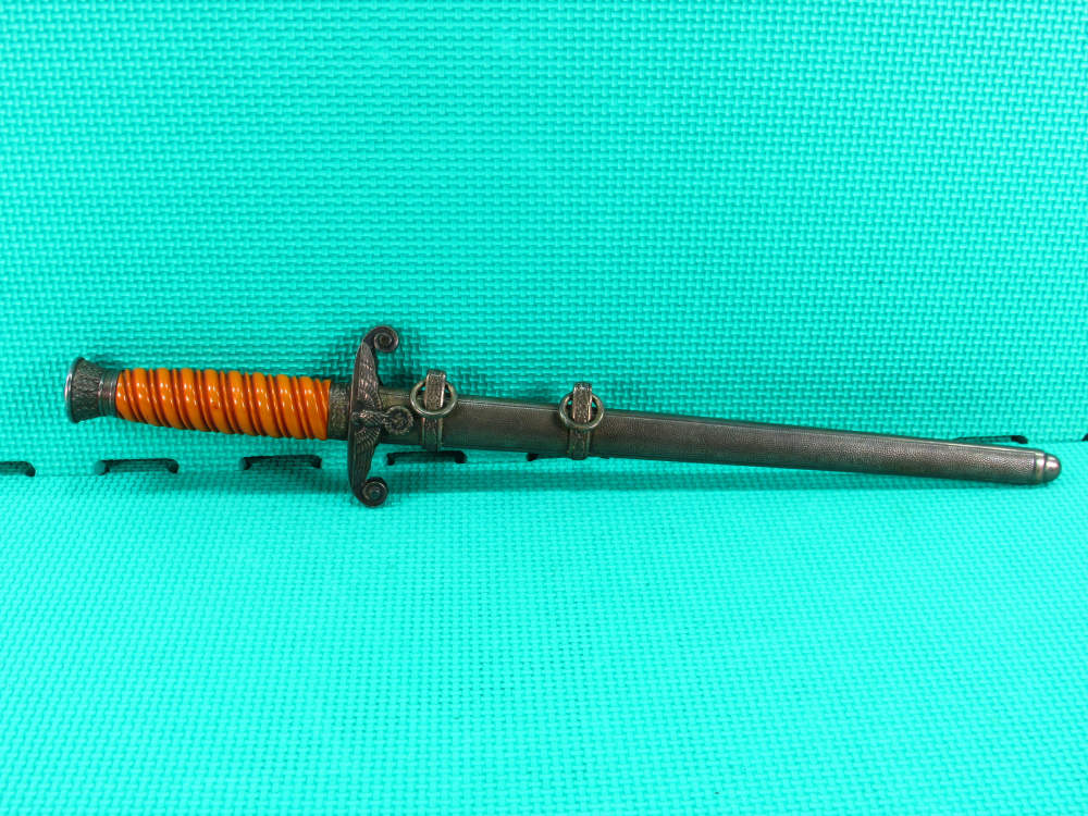 German Military WWII Eickhorn Dagger Heer Army Officer w/ Scabbard Nice!-img-0