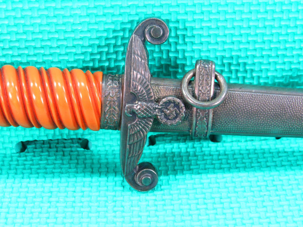 German Military WWII Eickhorn Dagger Heer Army Officer w/ Scabbard Nice!-img-3