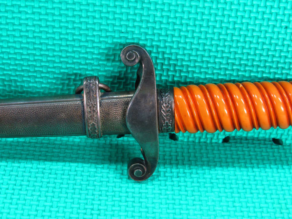 German Military WWII Eickhorn Dagger Heer Army Officer w/ Scabbard Nice!-img-7