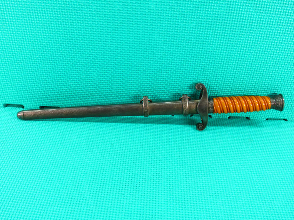German Military WWII Eickhorn Dagger Heer Army Officer w/ Scabbard Nice!-img-5