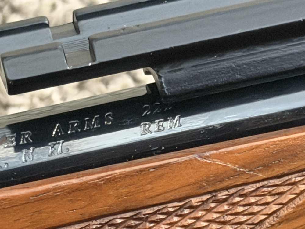 Thompson Center Contender 222 Rem 10” octagon brl engraved rare blued-img-7