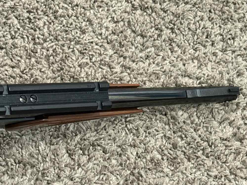 Thompson Center Contender 222 Rem 10” octagon brl engraved rare blued-img-10