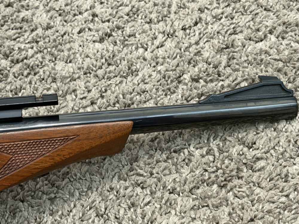 Thompson Center Contender 222 Rem 10” octagon brl engraved rare blued-img-3