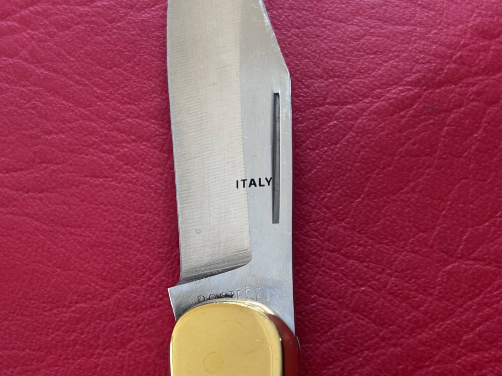 Vintage 1980’s Falcon Italy Handmade Stag Lock Back Pocket Knife NOS-img-4