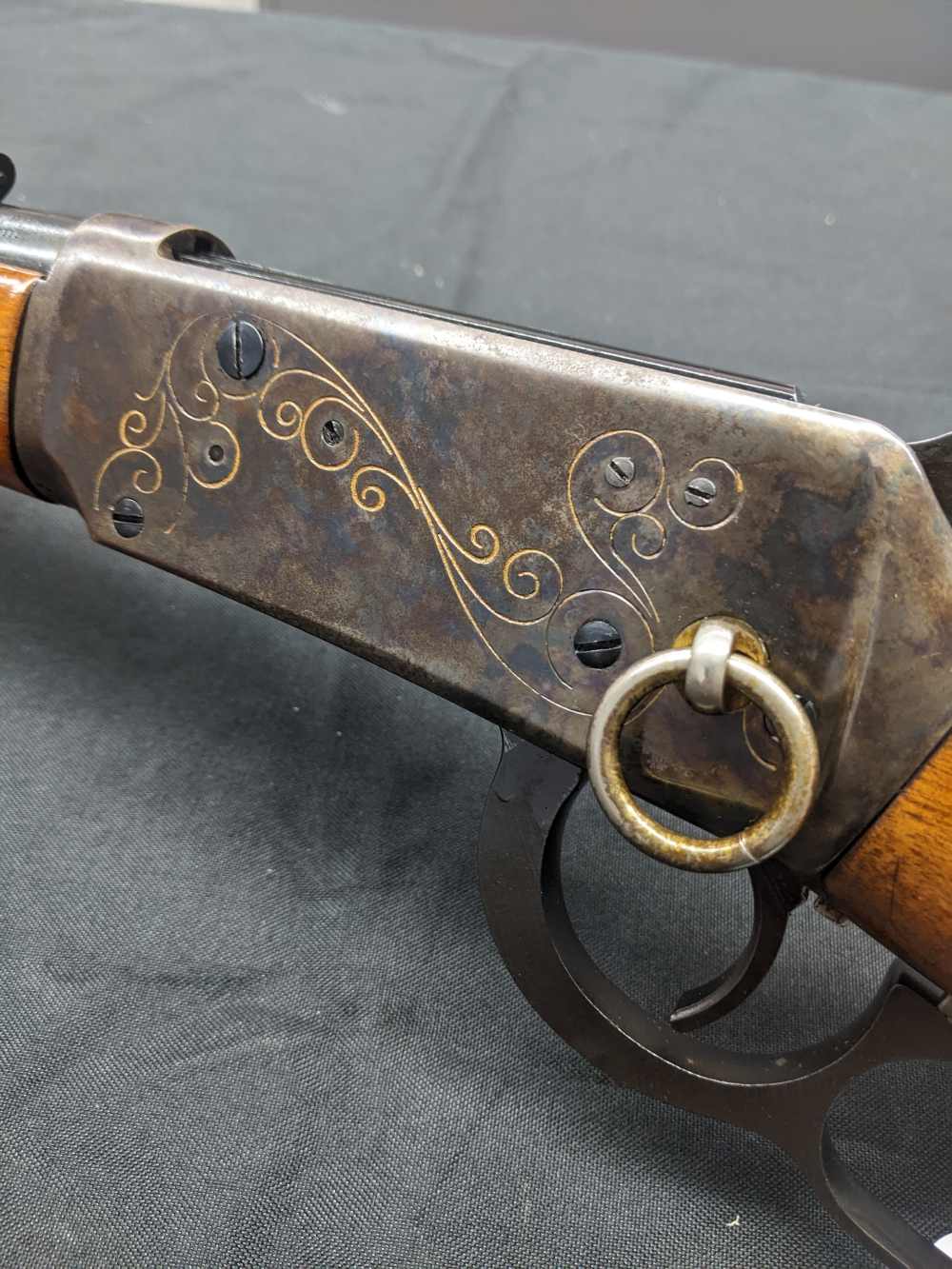 Used Winchester 94 Case Hardened Gold Inlay Saddle Ring Carbine 30-30-img-1