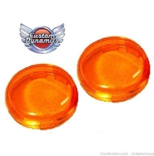 Custom Dynamics Deuce AMBER Lenses PAIR for Harley's # HDBULLETAx2-img-0