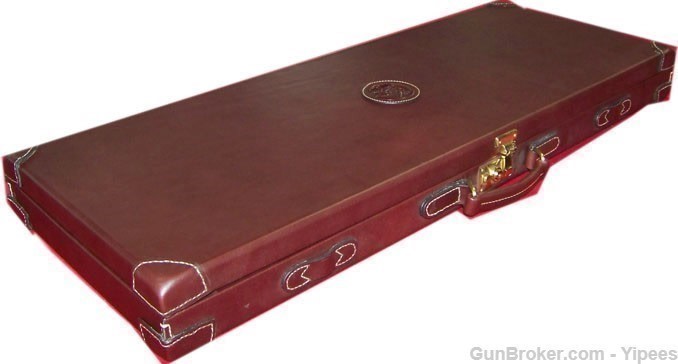 genuine leather two barrel shotgun case-img-0