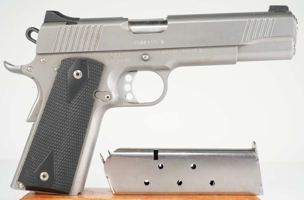 Kimber Stainless II 45 acp 5 inch SS with box and 1 mag *USED*-img-1