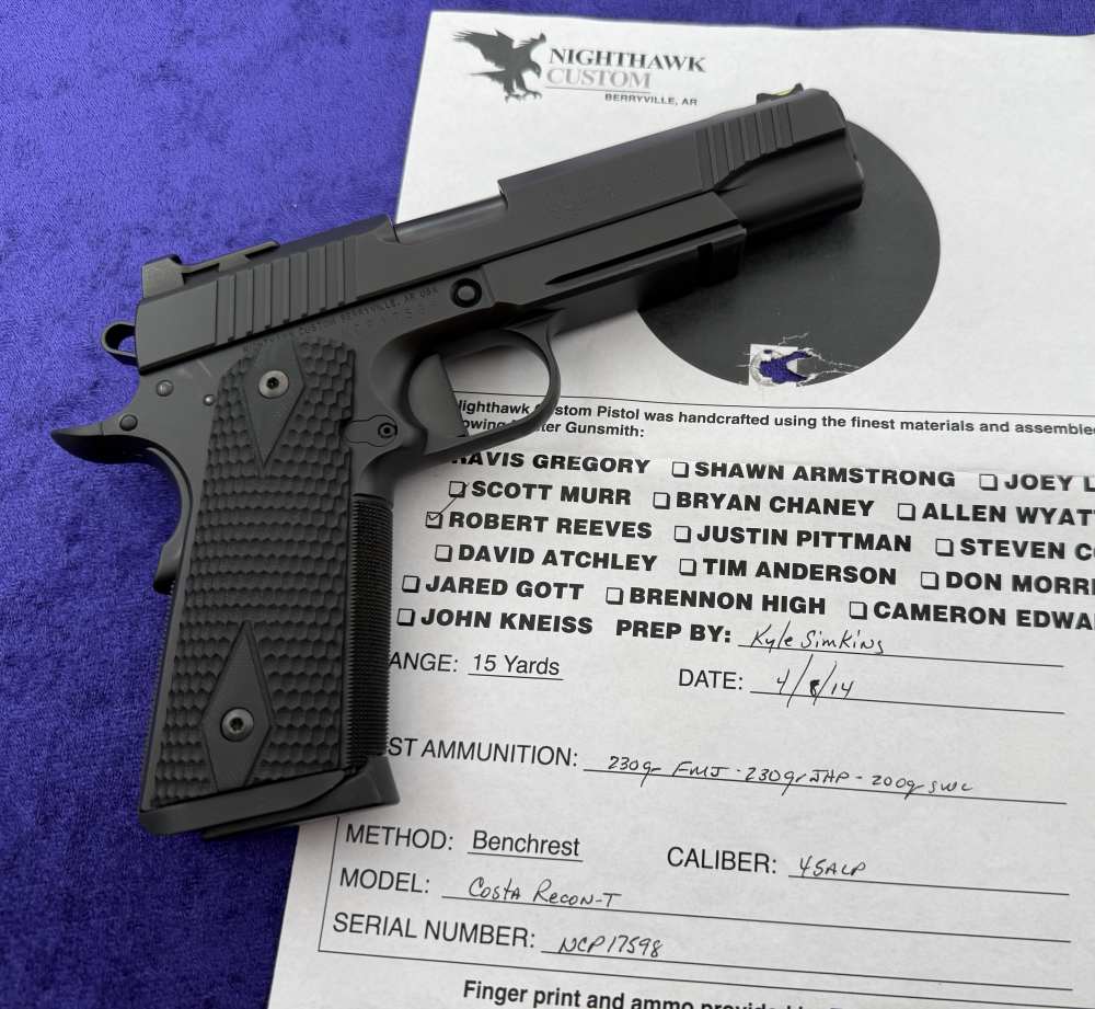 Nighthawk Custom NHC 1911 Costa Recon .45 ACP Bob Reeves Build Schauland -img-1