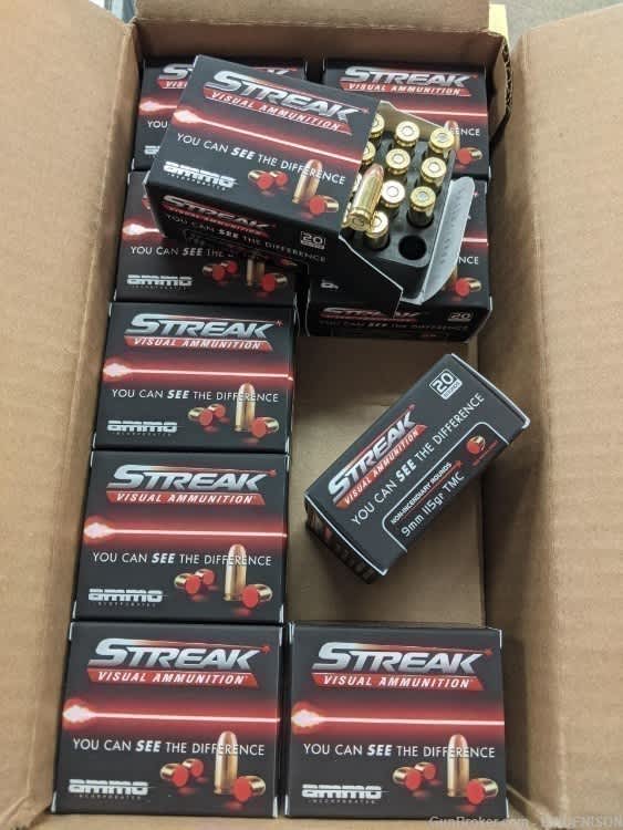 Ammo Inc 9mm 115gr Streak Ammunition 200rd Case FMJ-img-1