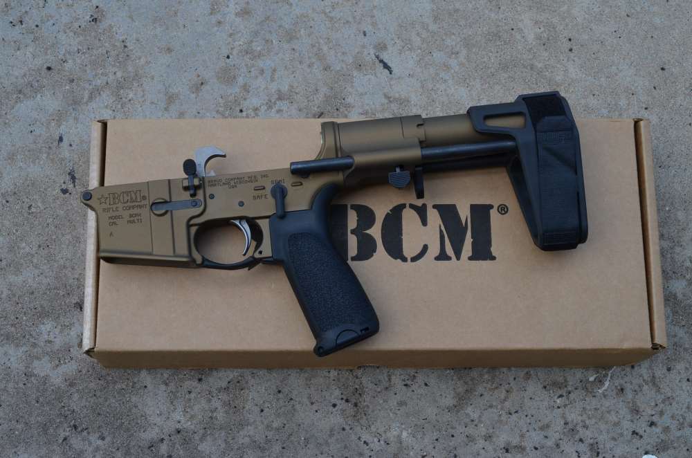 BCM Bravo Co Mod 0 pistol complete lower SB PDW brace X-Werks burnt bronze-img-0