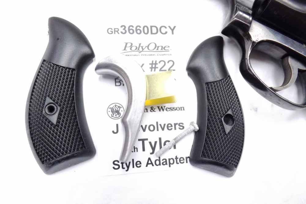 Black Ajax cpy Grips & T-Grip Tyler style Adapter S&W J Revolvers 36 60 642-img-1