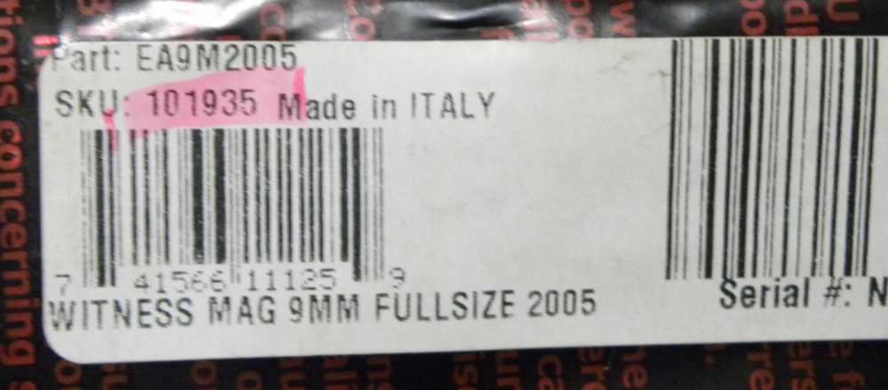 EAA Witness 9mm Full Size K9 17 Rd Steel Magazine Italy-img-2