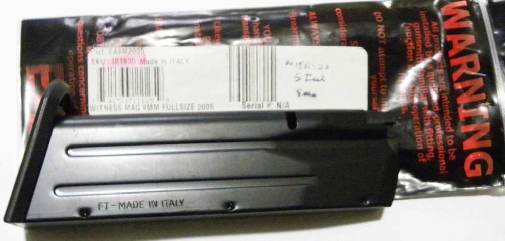 EAA Witness 9mm Full Size K9 17 Rd Steel Magazine Italy-img-1