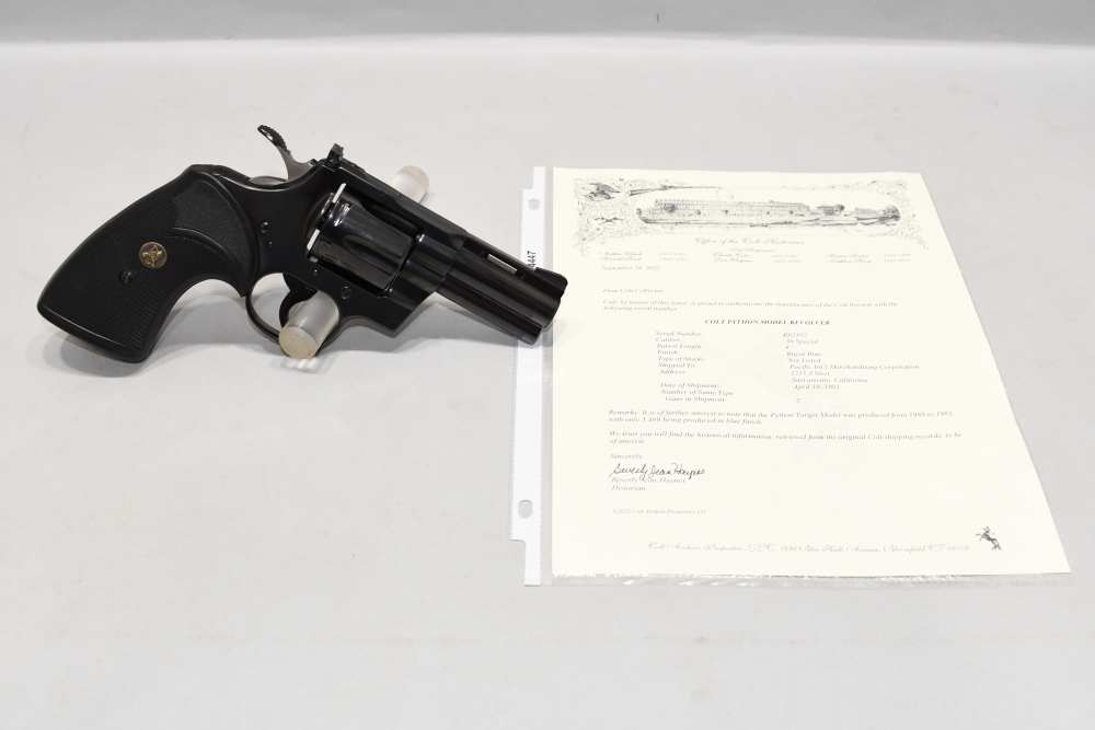 Pacific International California Combat Colt Python 3" 357 Mag 1981 W Let-img-0