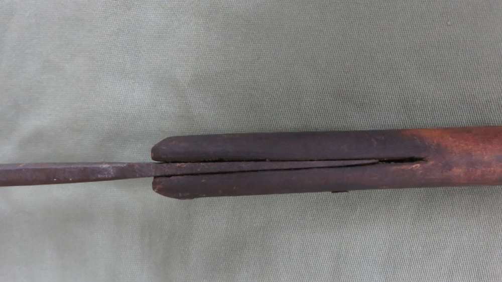 1850-1910 48" Antique Hand-Forged 4-Tine Eel Spear Gig-img-19