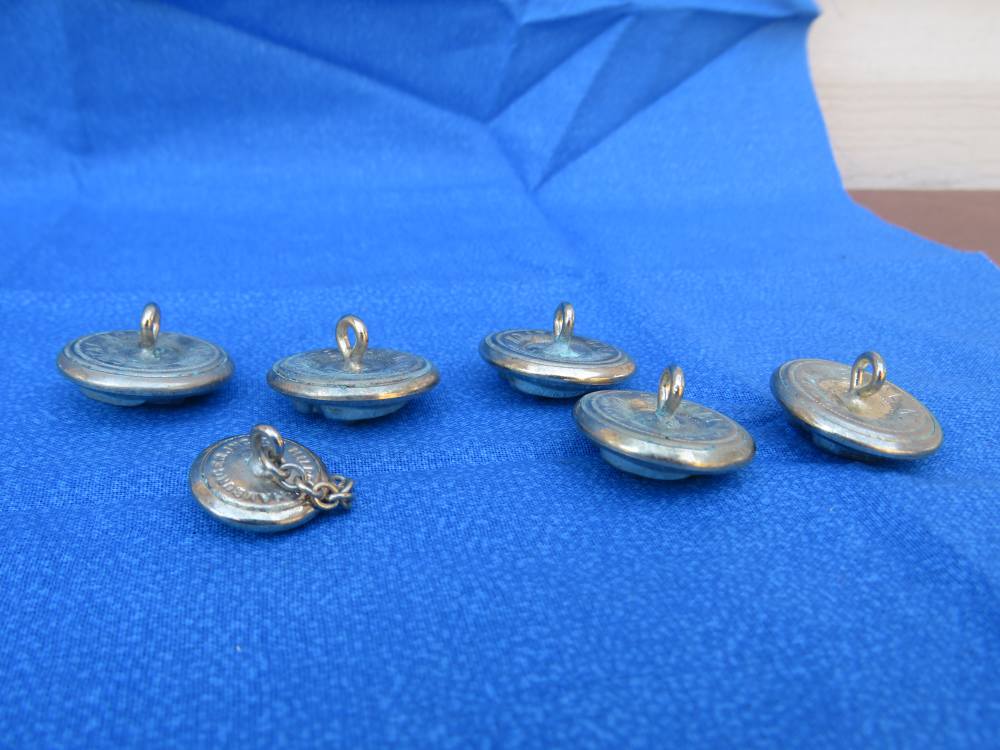 USMC DRESS BUTTONS GOLD TONE BRASS WB CO SERIAL NO 176 & HILBORN-HAMBURGER -img-7