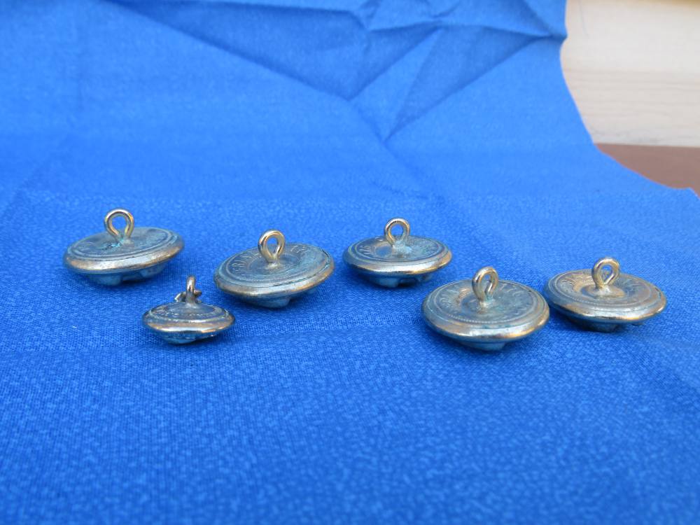 USMC DRESS BUTTONS GOLD TONE BRASS WB CO SERIAL NO 176 & HILBORN-HAMBURGER -img-6
