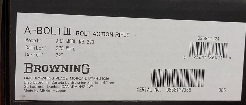 Browning A-Bolt III 270 Win 22" Threaded Barrel -img-14