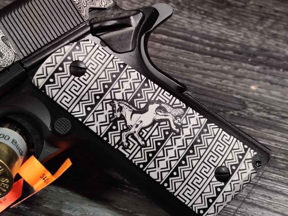 COLT 1911 AZTEC ENGRAVED 45ACP BLUED-img-5