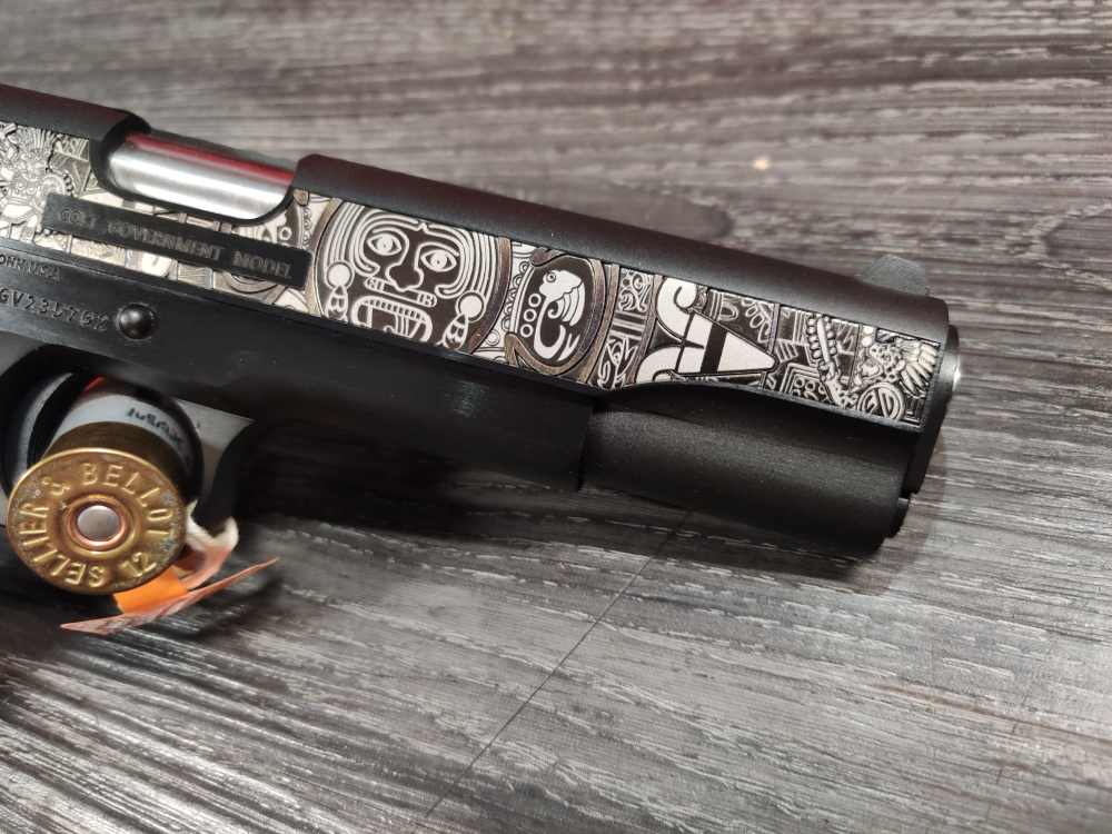 COLT 1911 AZTEC ENGRAVED 45ACP BLUED-img-7