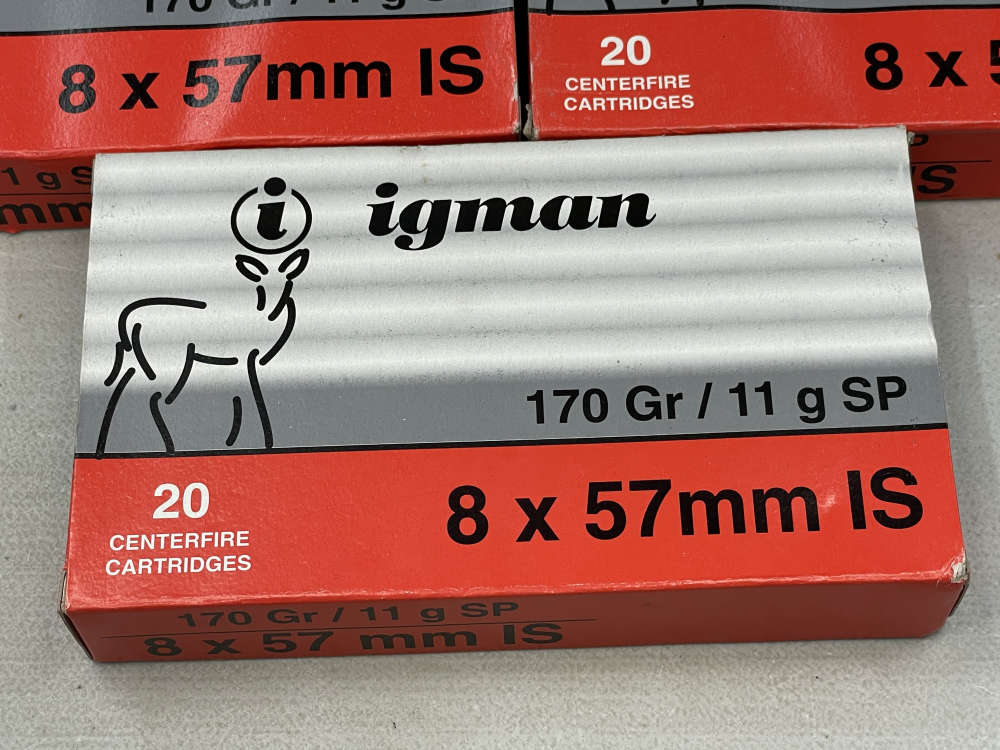 100 x Igman 8x57 8mm Mauser SP 170 gr non corrosive brass soft point-img-5