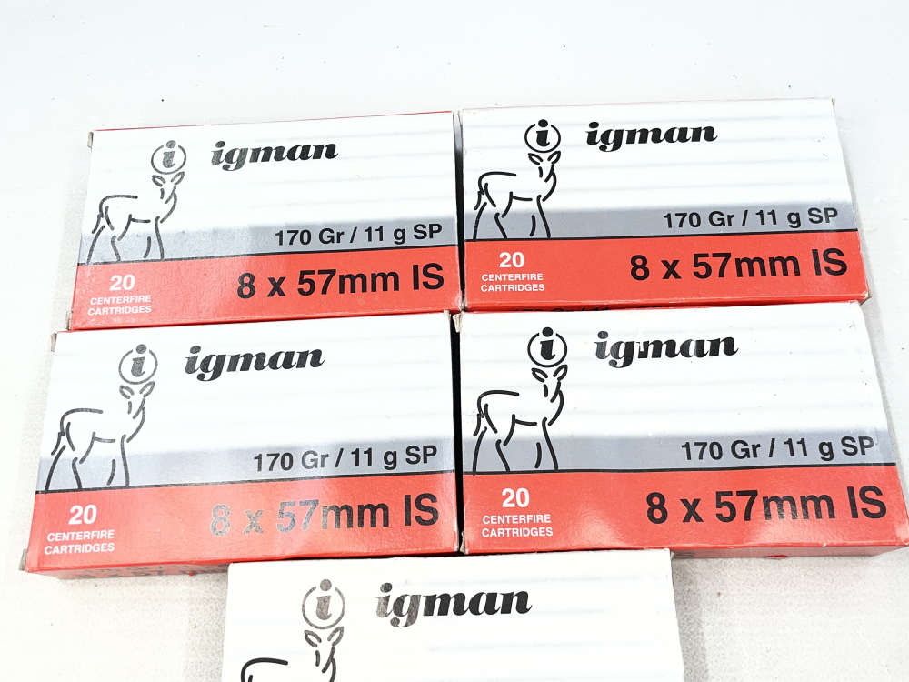 100 x Igman 8x57 8mm Mauser SP 170 gr non corrosive brass soft point-img-6
