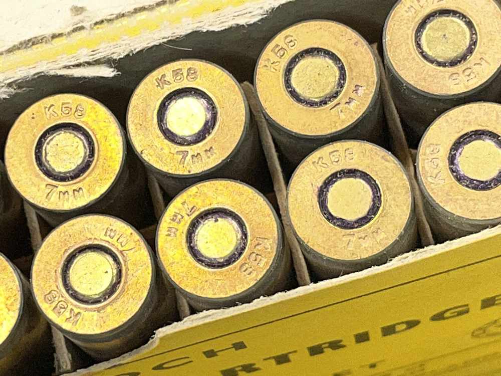 100 x vintage Kynoch 7mm Mauser ammunition 7x57 ICI UK 140 grain FMJ 1958-img-7