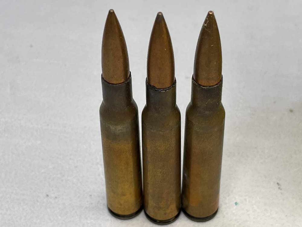 100 x vintage Kynoch 7mm Mauser ammunition 7x57 ICI UK 140 grain FMJ 1958-img-2