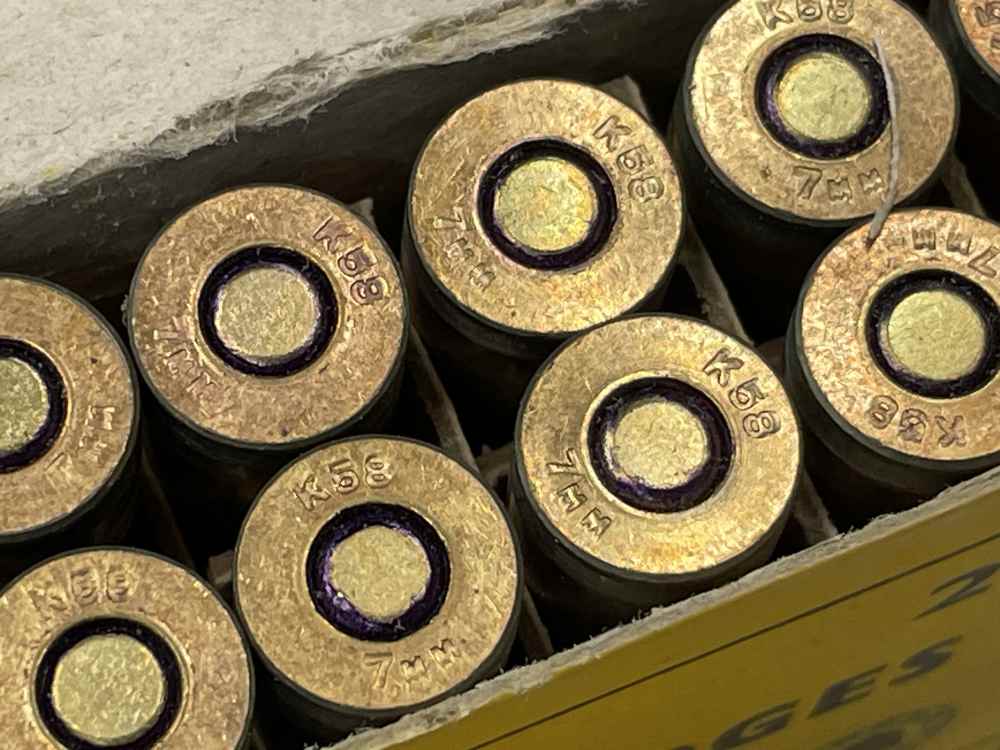 100 x vintage Kynoch 7mm Mauser ammunition 7x57 ICI UK 140 grain FMJ 1958-img-4