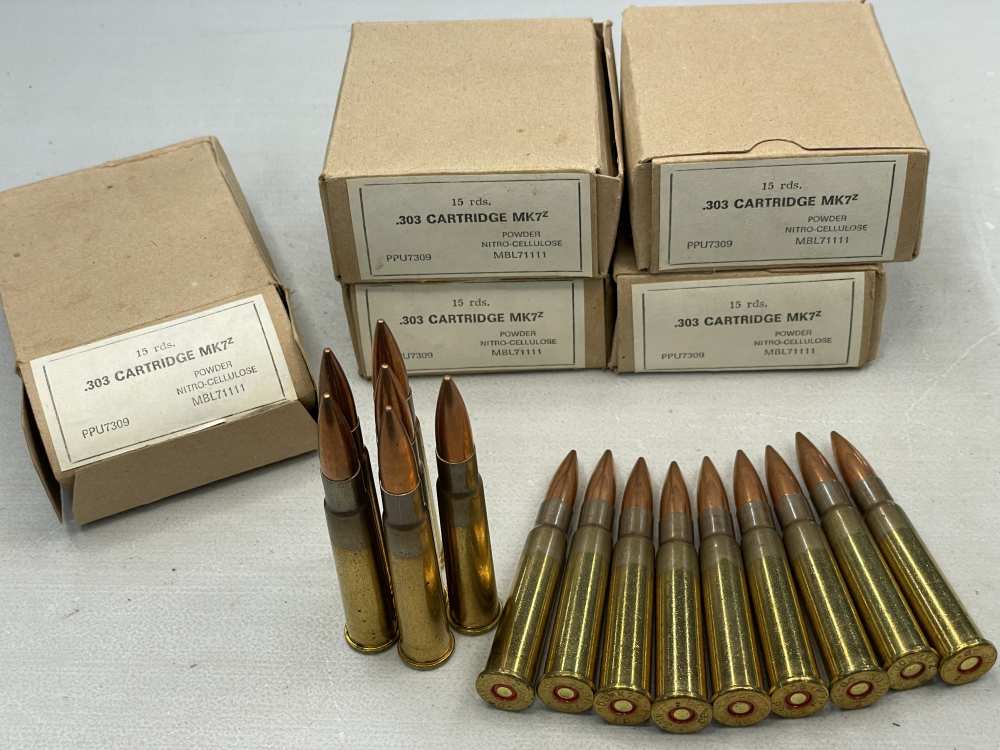 100 x vintage Kynoch 7mm Mauser ammunition 7x57 ICI UK 140 grain FMJ 1958-img-8