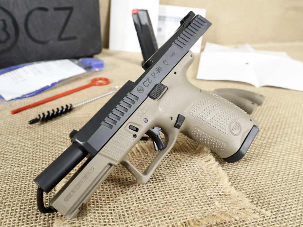 CZ P-10 C 9mm Semi-Auto 15+1 Two-Tone Handgun Black/FDE 2-Mags LNIB-img-17
