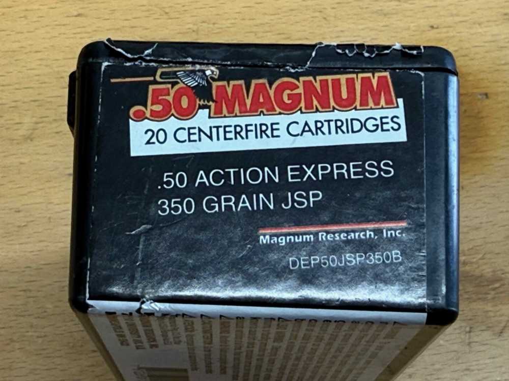 Magnum Research  50AE 350GR JSP  20 Rounds DEP50JSP350B-img-1