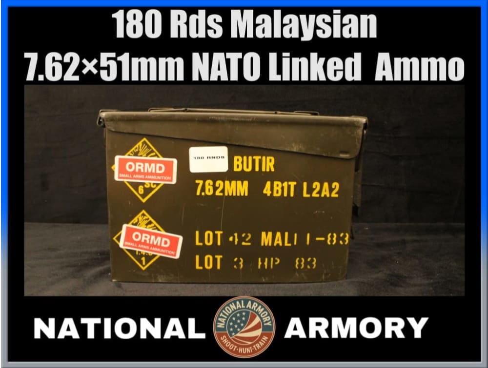 180 Rds Malaysian SME Ordnance 7.62×51mm NATO Linked Ball Ammo-img-0
