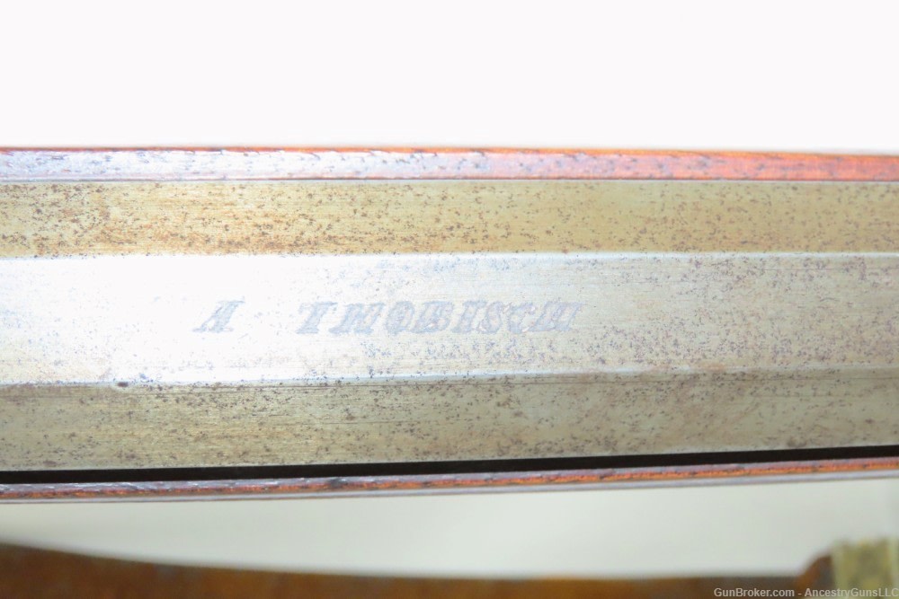 SILVER INLAID, ENGRAVED Antique THOBISCH Percussion CARVED Fowling Piece   -img-9