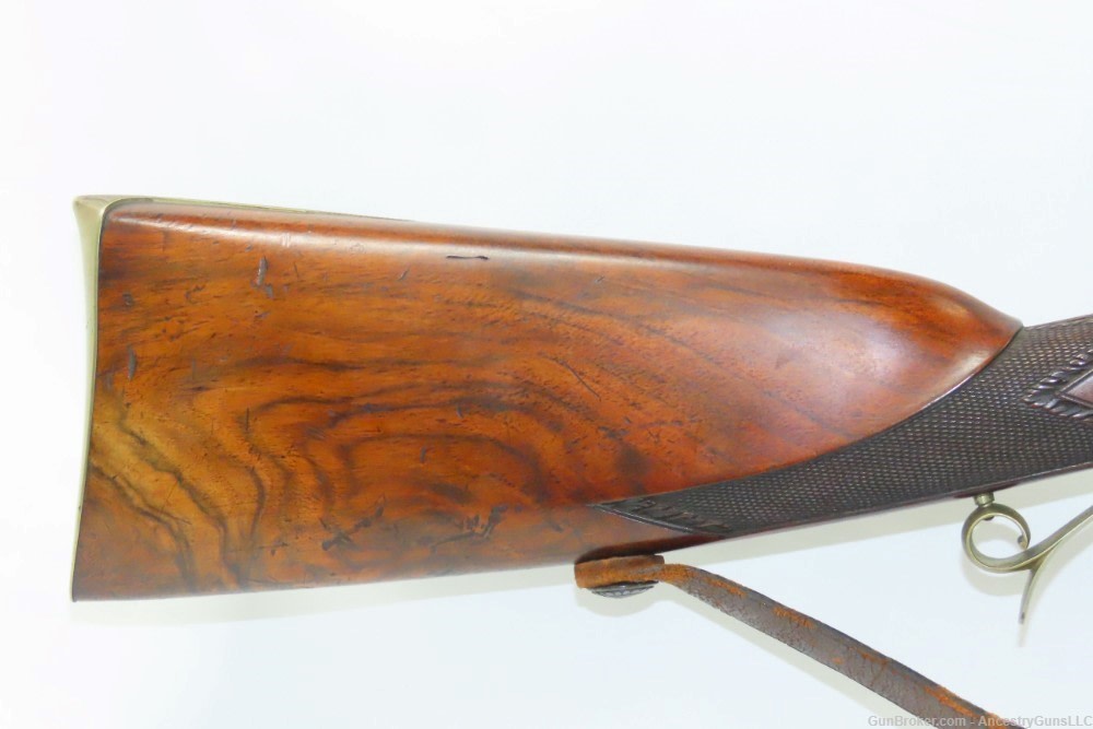 SILVER INLAID, ENGRAVED Antique THOBISCH Percussion CARVED Fowling Piece   -img-2