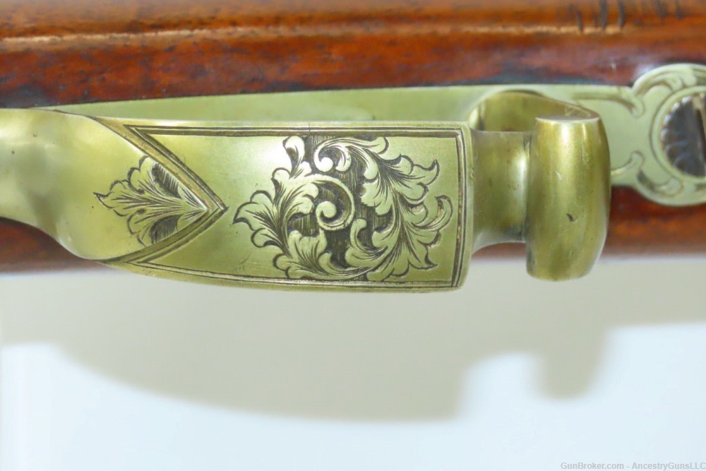 SILVER INLAID, ENGRAVED Antique THOBISCH Percussion CARVED Fowling Piece   -img-6