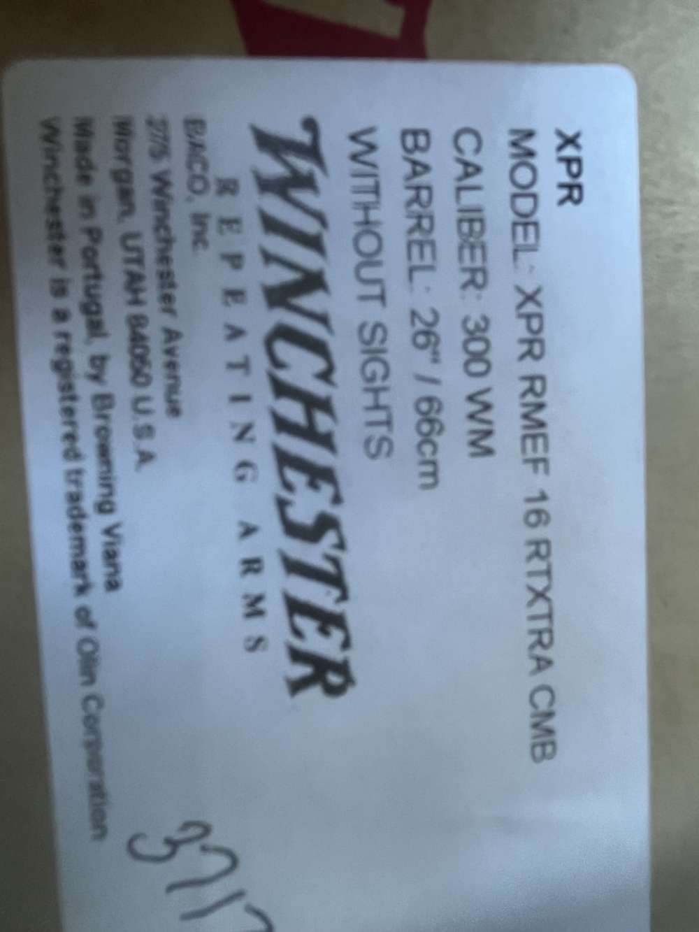 Winchester XPR RMEF 300WM Combo W/ Vortex Scope -img-6