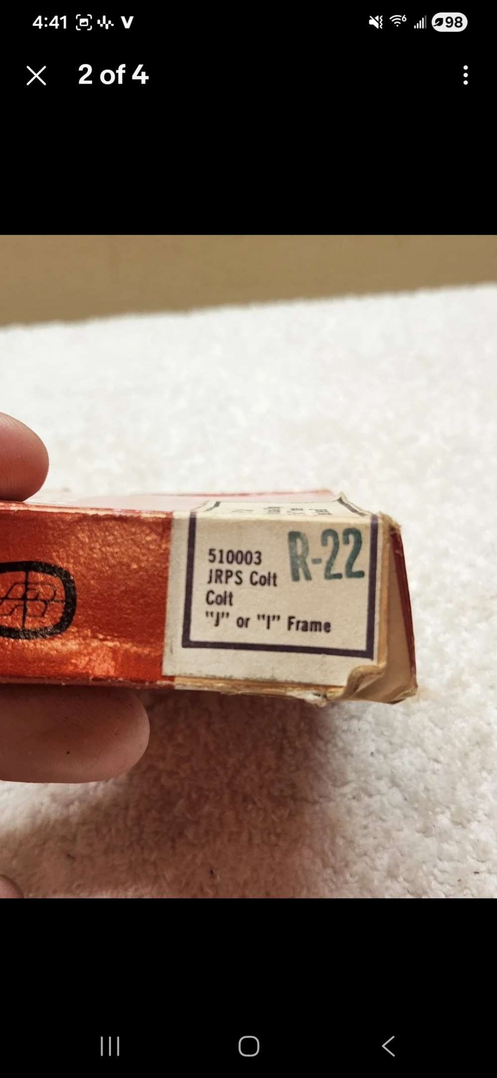 NOS Redfield 510003 JRPS Colt J I Frame Revolver Scope Mount Base Rings Box-img-1