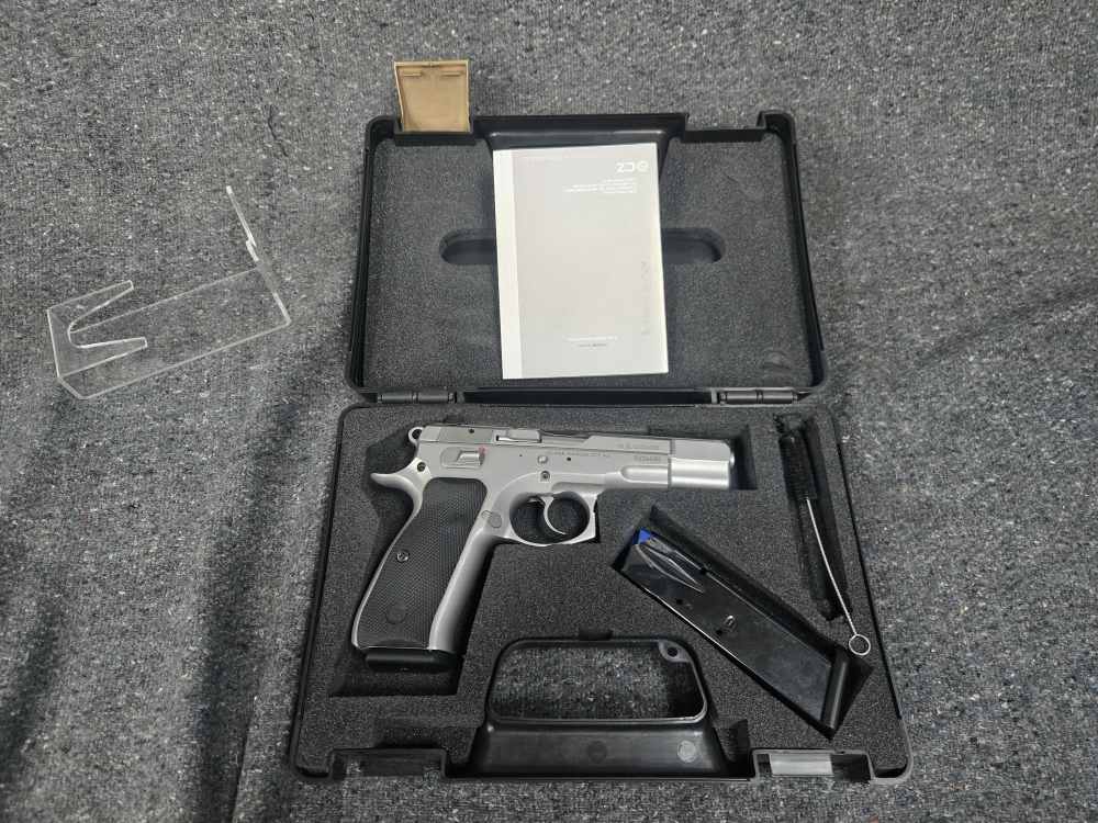 RARE CZ USA mdl. 75 B MATTE STAINLESS, Cal. 9mm TAKE A SHOT-img-14