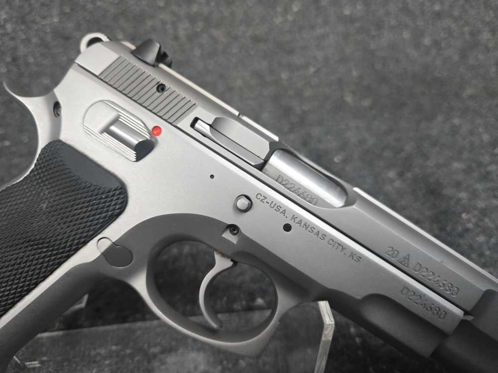 RARE CZ USA mdl. 75 B MATTE STAINLESS, Cal. 9mm TAKE A SHOT-img-7