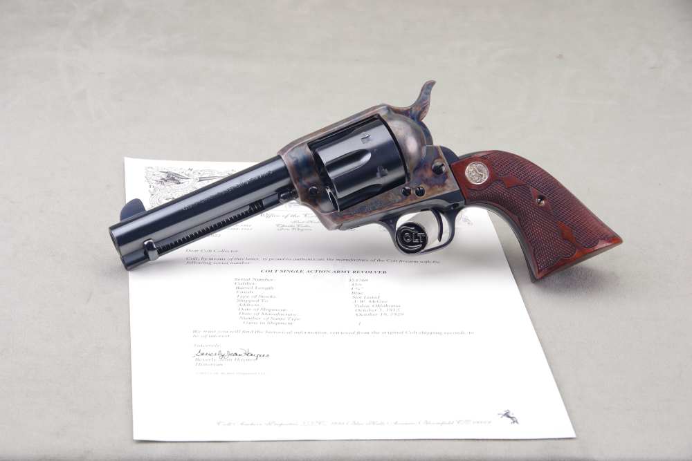 Exceptional 1929 Colt Single Action Army 45 Colt 4.75'' Blue/CC w Letter-img-4