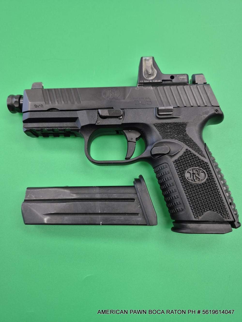 FN 509 Midsize Tactical 9mm THREADED 4.5" BRL, FN509 TRIJICON RM05 RED DOT -img-0
